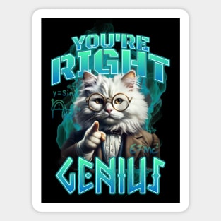 Cat Lovers - You Are Right Genius Magnet